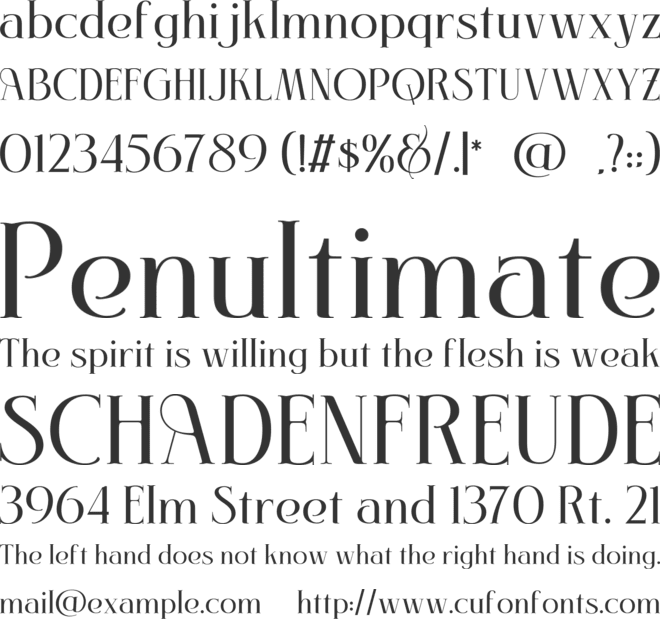 Mobilla font preview