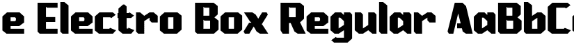 e Electro Box Regular font