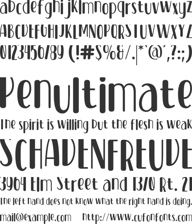 Larantuka font preview