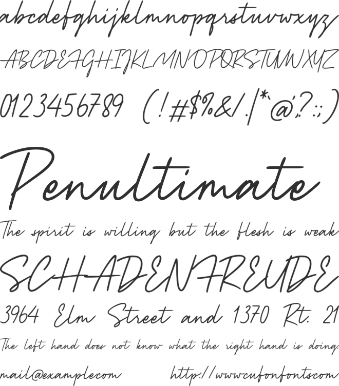 Strengthque font preview