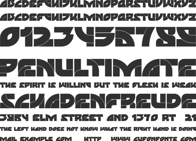 Aeroworld font preview