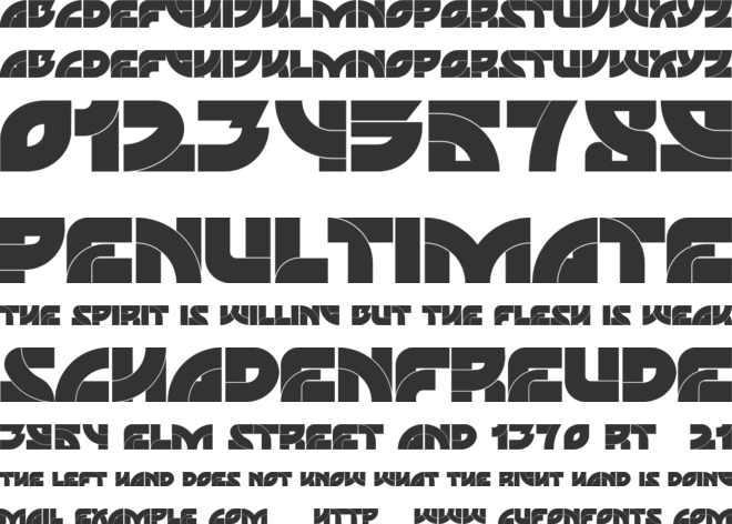 Aeroworld font preview