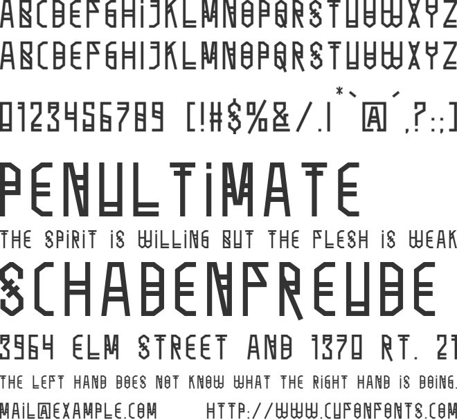 QueenPark font preview