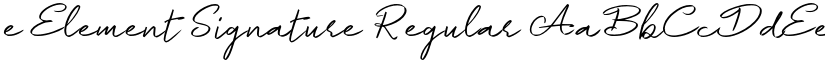 e Element Signature font download
