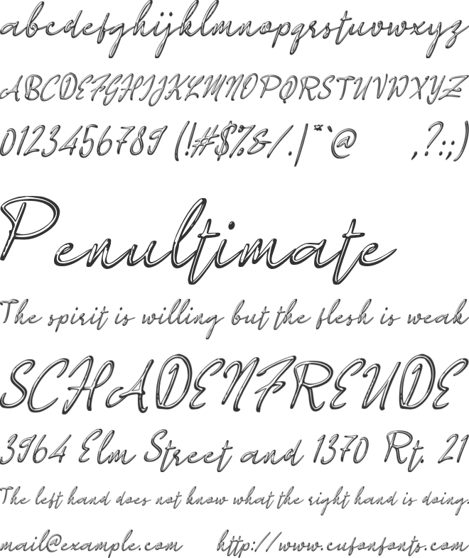 e Embun Pagi font preview