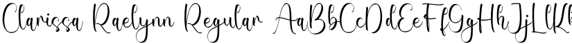 Clarissa Raelynn Regular font