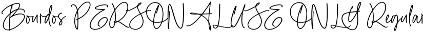 Bourdos PERSONAL USE ONLY font download