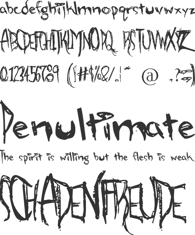 Alien Strawberry font preview