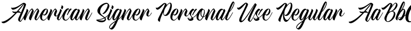 American Signer Personal Use Regular font