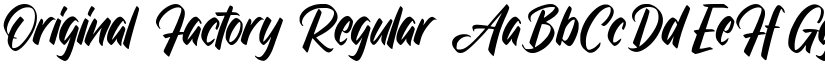 Original Factory Regular font