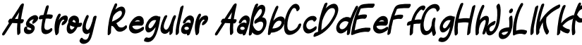 Astroy Regular font