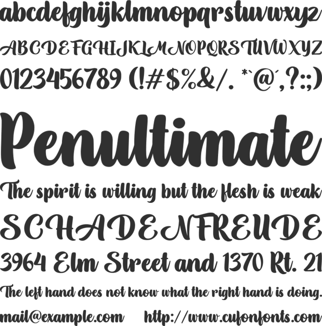 Magical Holiday font preview