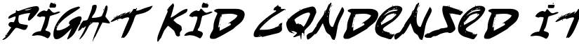 Fight Kid Condensed Italic font