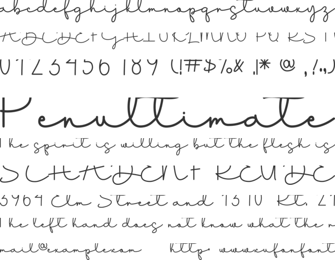 Goodnight font preview