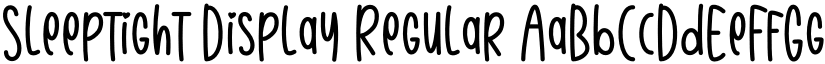 Sleeptight Display Regular font