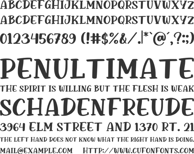 Birdsun font preview