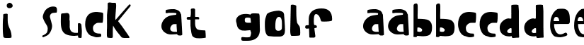 I suck at golf font