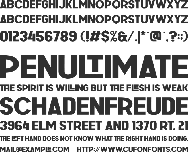 GR Milesons Three font preview
