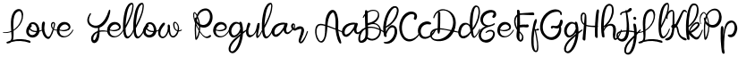 Love Yellow Regular font