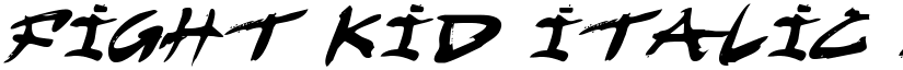 Fight Kid Italic font