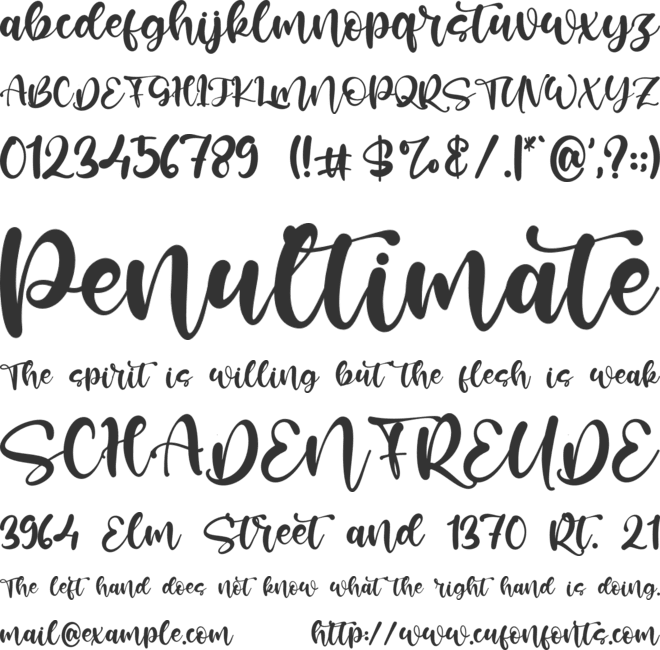 Seychelles font preview