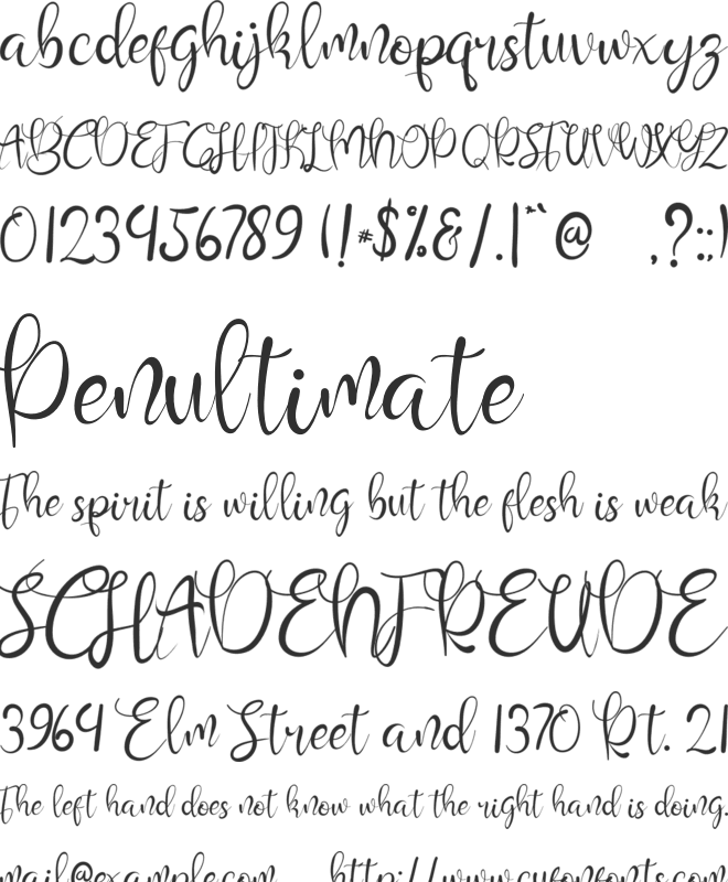 Darknight font preview