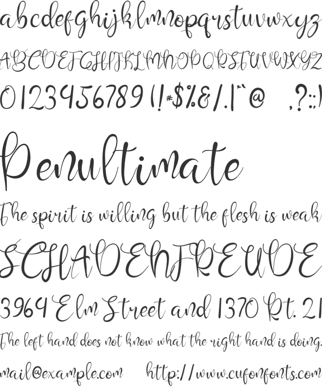 Darknight font preview