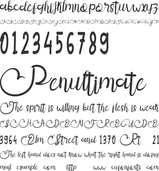 Manganwatu font preview