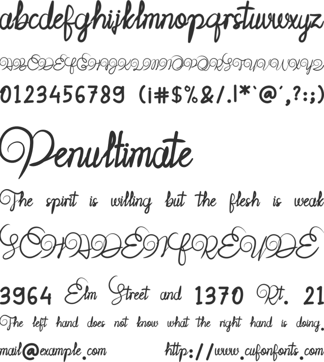 Quceng Woc font preview