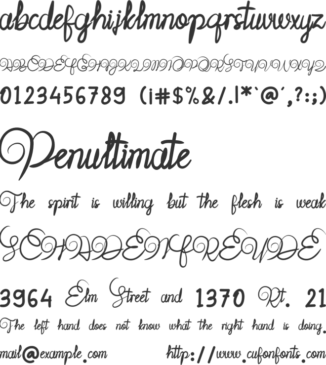 Quceng Woc font preview