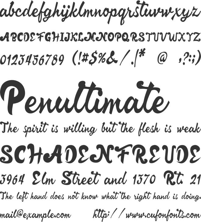 SANDBOX font preview