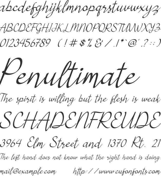 Hey Midnight font preview