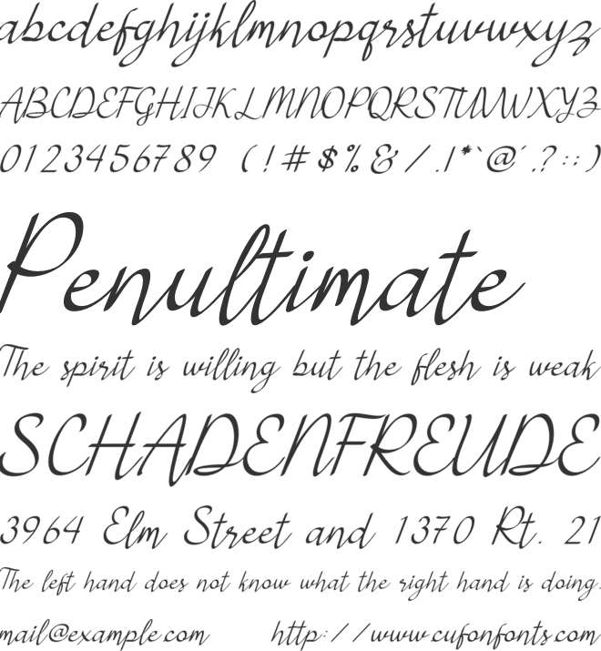 Hey Midnight font preview