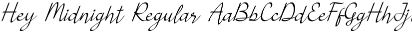 Hey Midnight Regular font