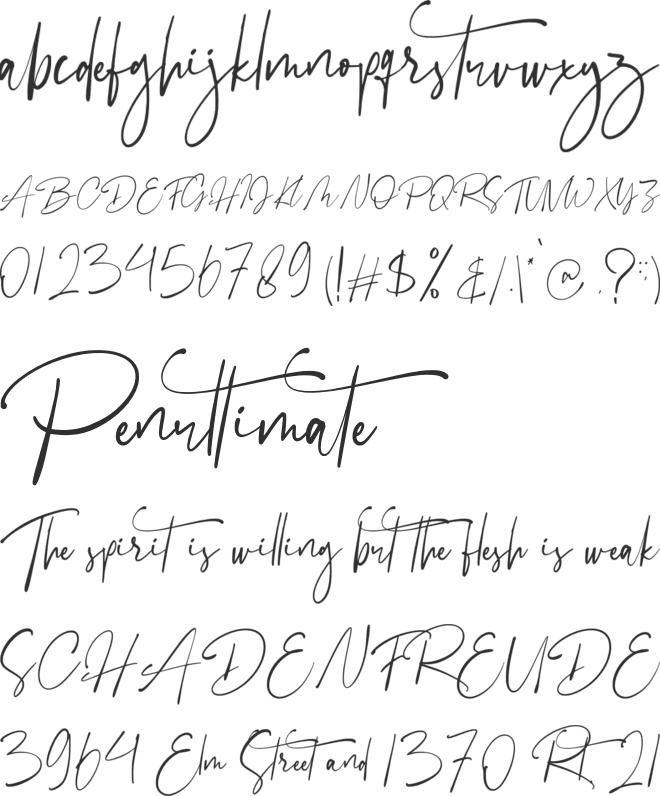 Gustera font preview