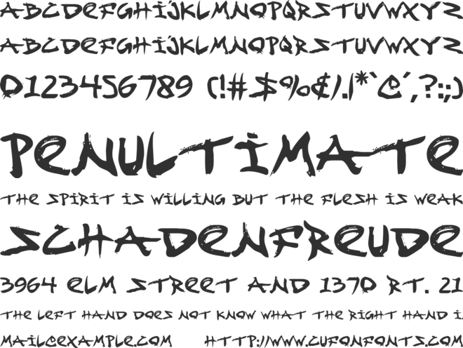 Fight Kid font preview