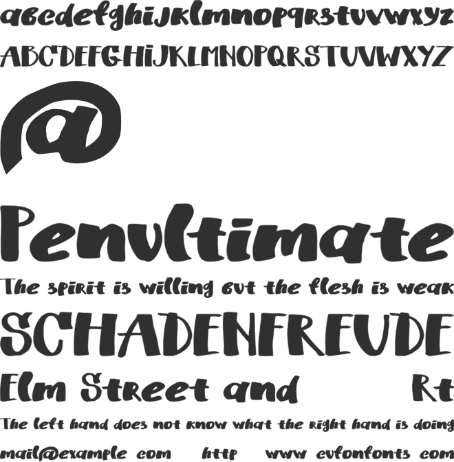 So Weird Place font preview