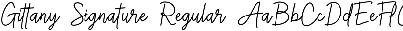 Gittany Signature Regular font