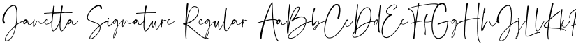 Janetta Signature Regular font