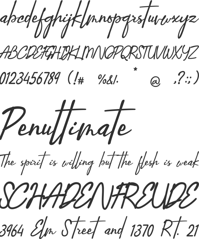 Anthoni Gristhea font preview