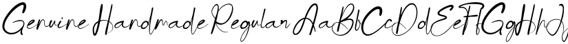 Genuine Handmade Regular font