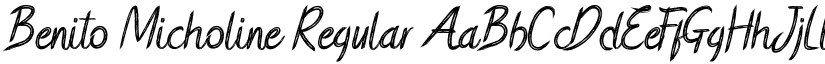 Benito Micholine font download