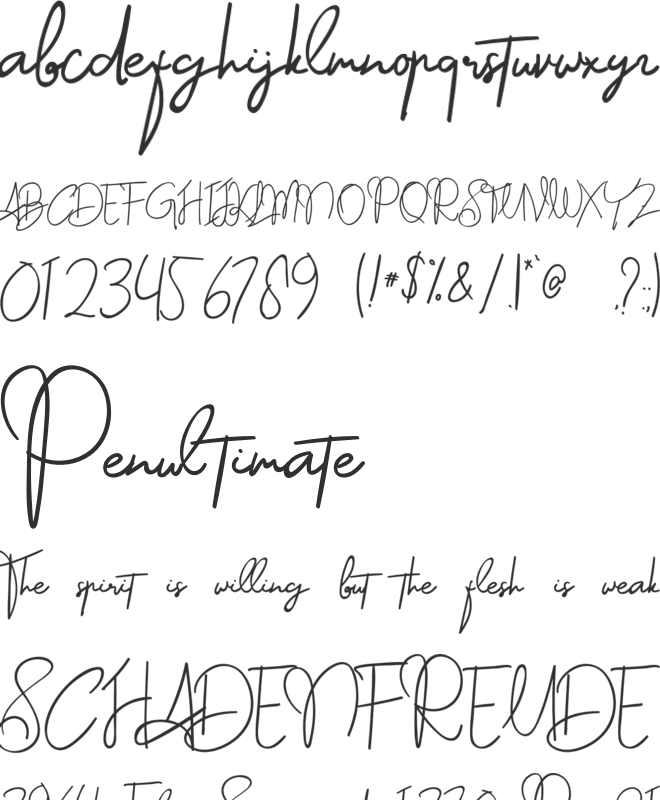 Anfather font preview
