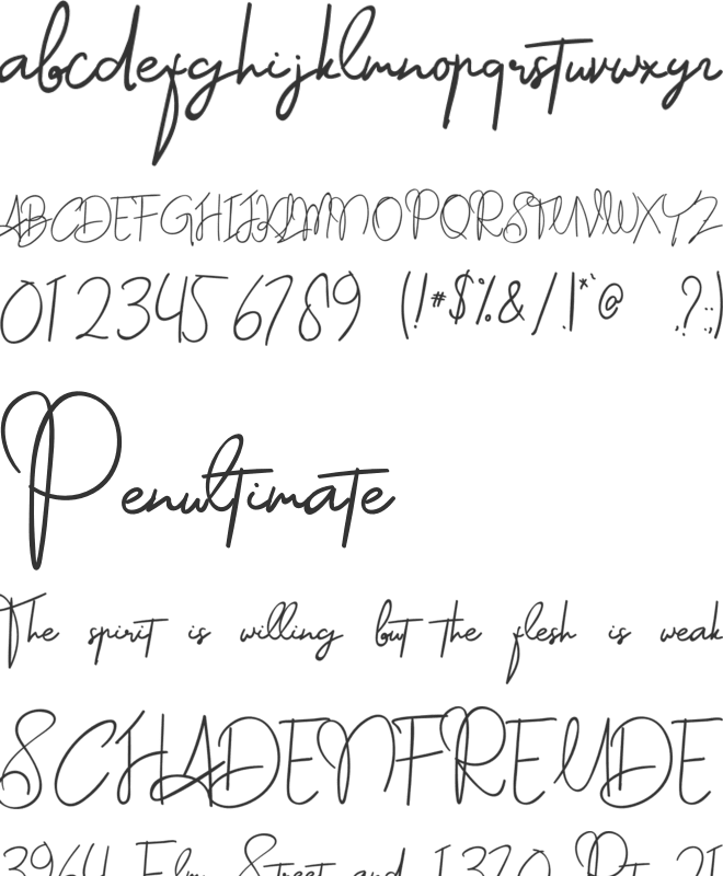 Anfather font preview