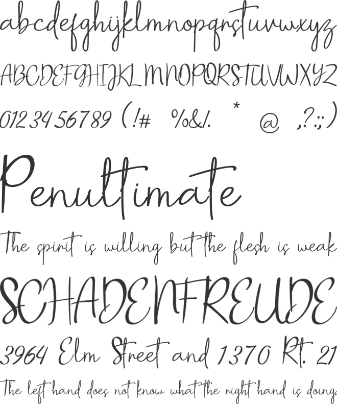 Beauty Bohemian font preview