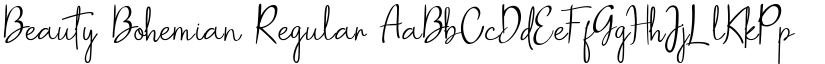 Beauty Bohemian Regular font