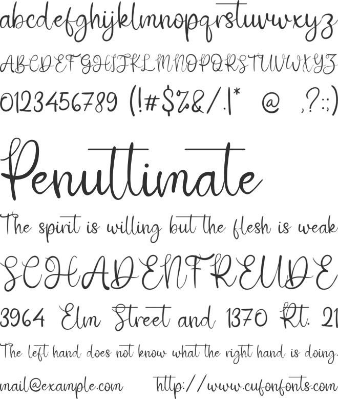 Better Day font preview