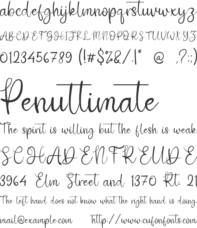 Better Day font preview