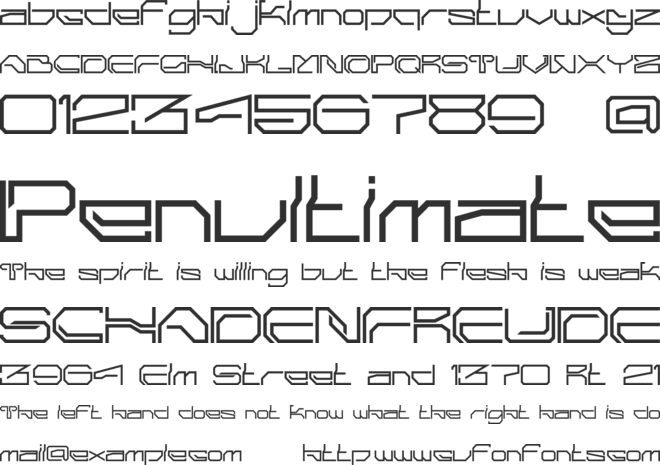 Hello Space font preview