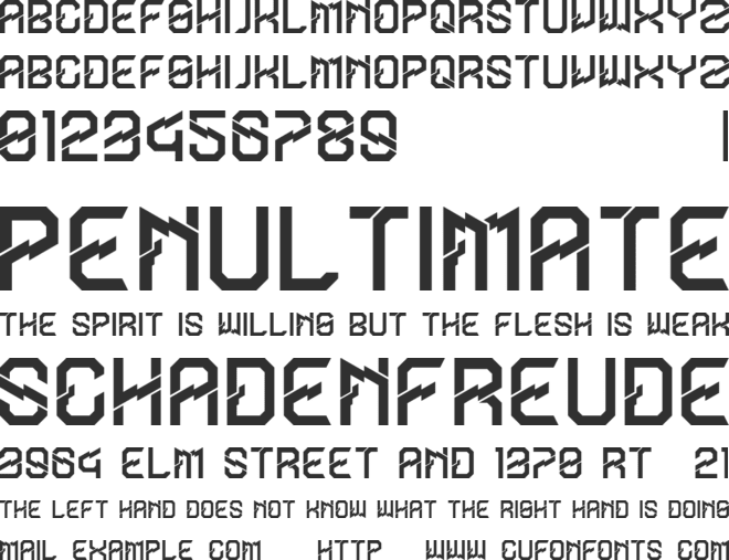 Thunderline font preview